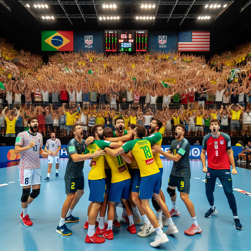 Brasil vence EUA e avança para a fase seguinte do Mundial de Handebol Masculino